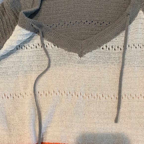 Orange, white, grey, sweater hoodie - Picture 3 of 5